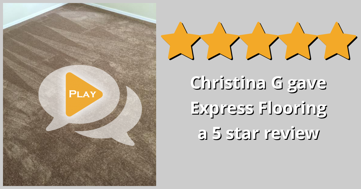 Christina G gave Express Flooring a 5 star review on SoTellUs
