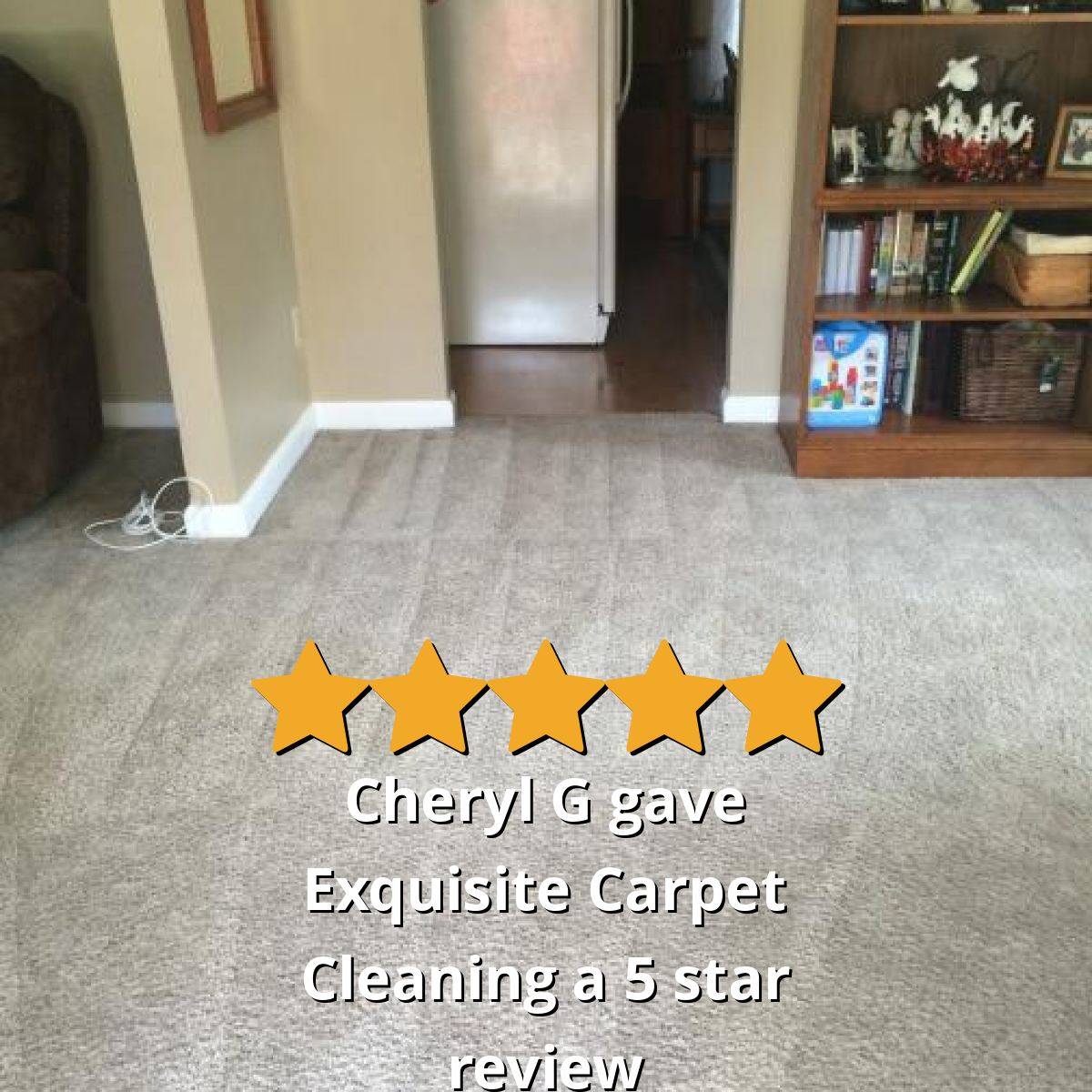 Cheryl G gave Exquisite Carpet Cleaning a 5 star review on SoTellUs