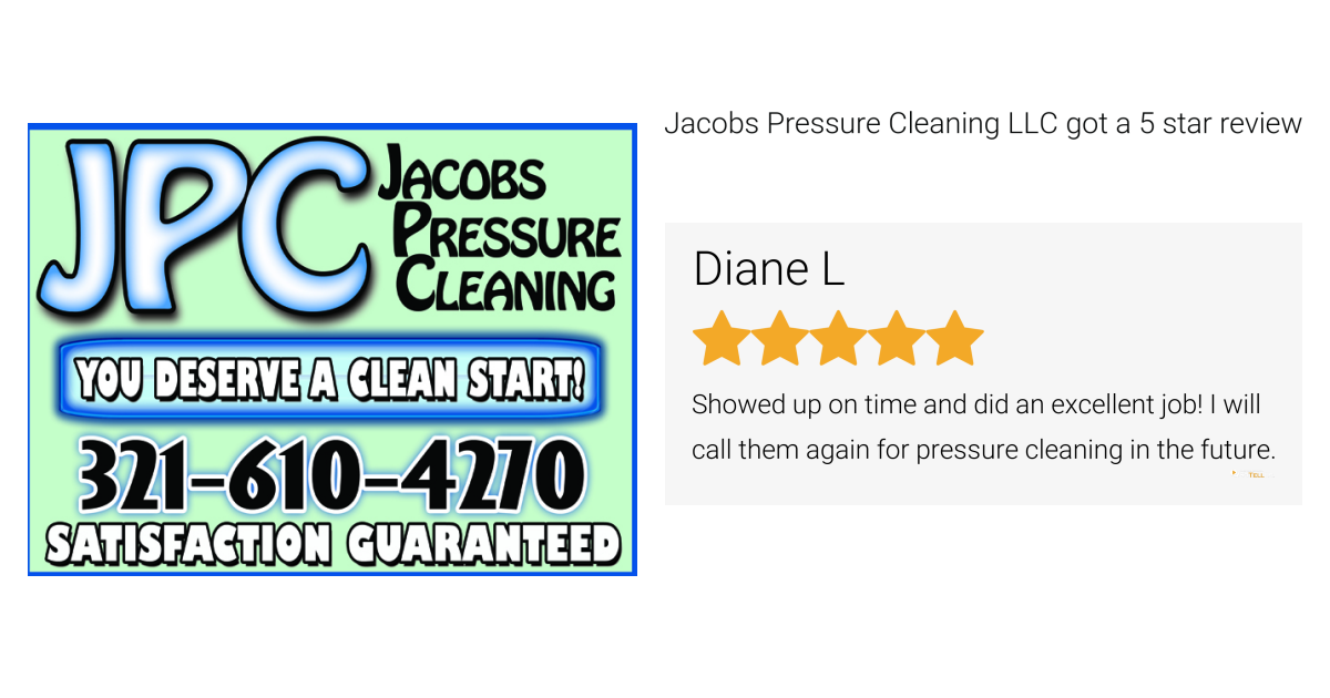 Diane L Gave Jacobs Pressure Cleaning Llc A 5 Star Review On Sotellus