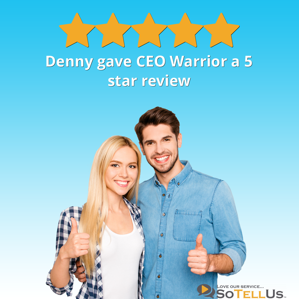 Denny C Gave CEO Warrior A 5 Star Review On SoTellUs