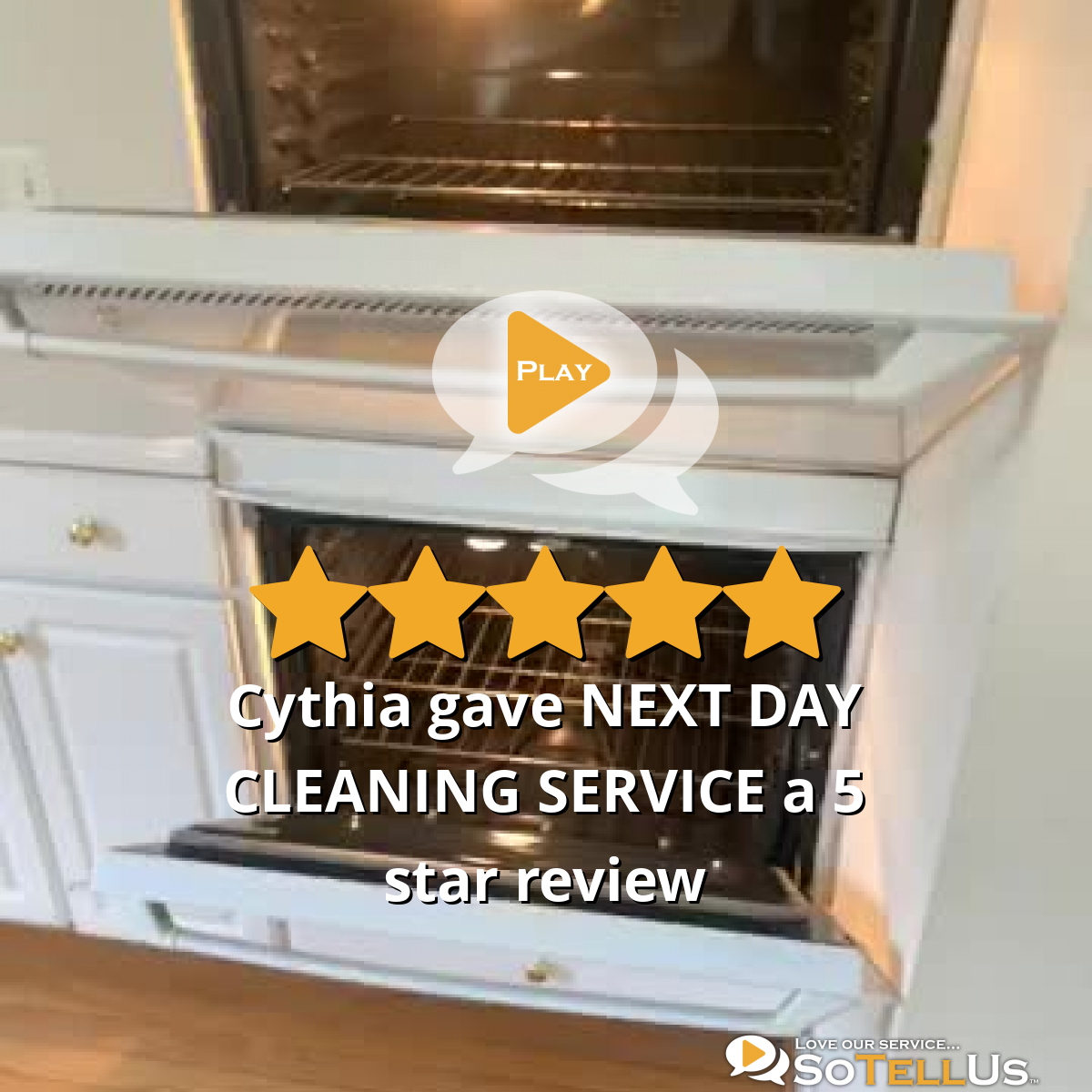Cythia E gave NEXT DAY CLEANING SERVICE a 5 star review on SoTellUs