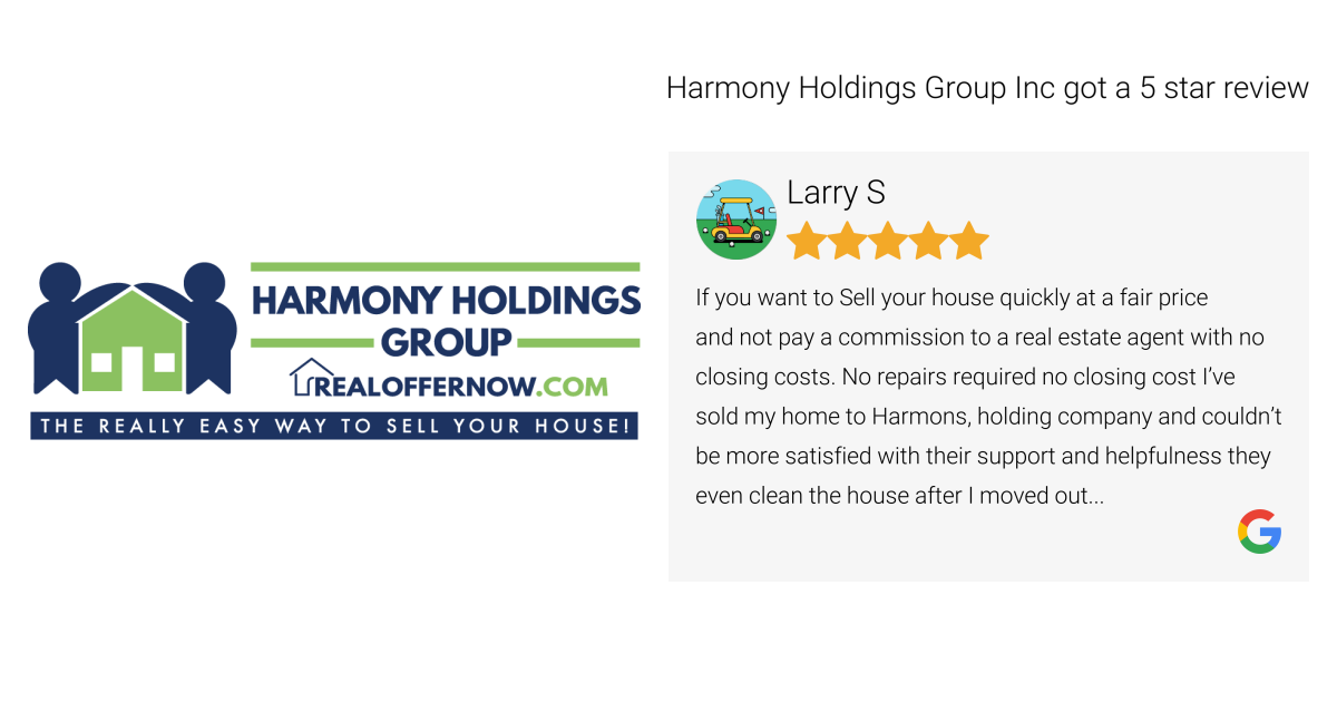 Larry S gave Harmony Holdings Group Inc a 5 star review on SoTellUs