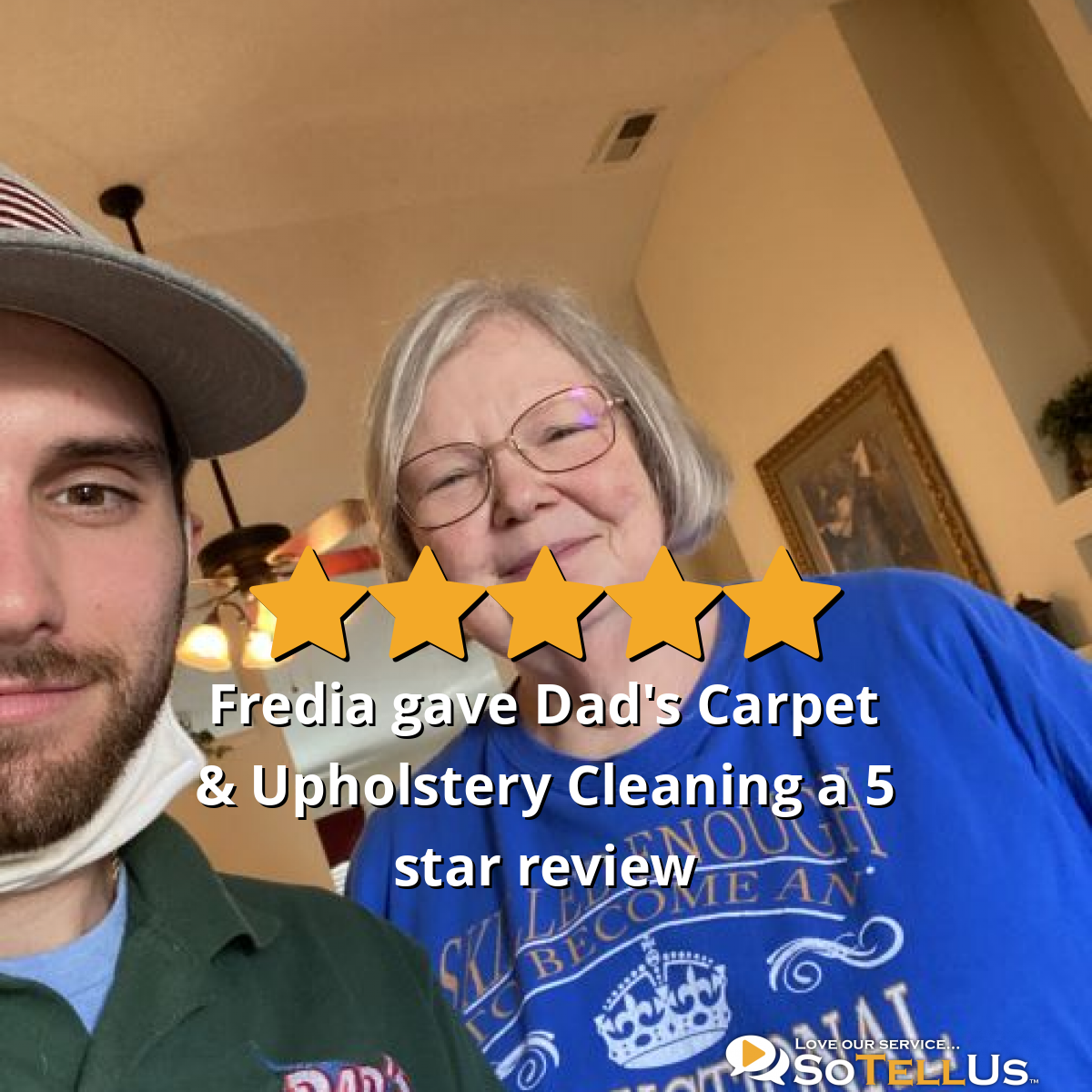 Fredia D gave Dad's Carpet & Upholstery Cleaning a 5 star review on