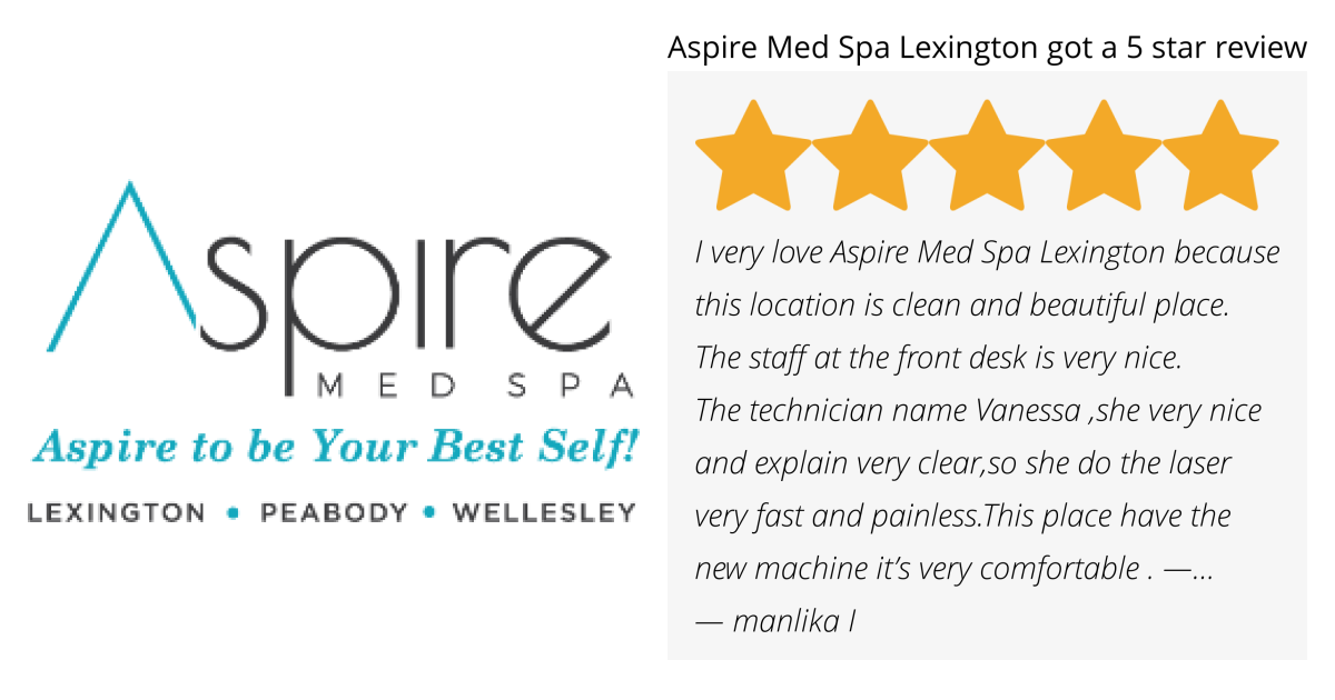 manlika I gave Aspire Med Spa Lexington a 5 star review on SoTellUs