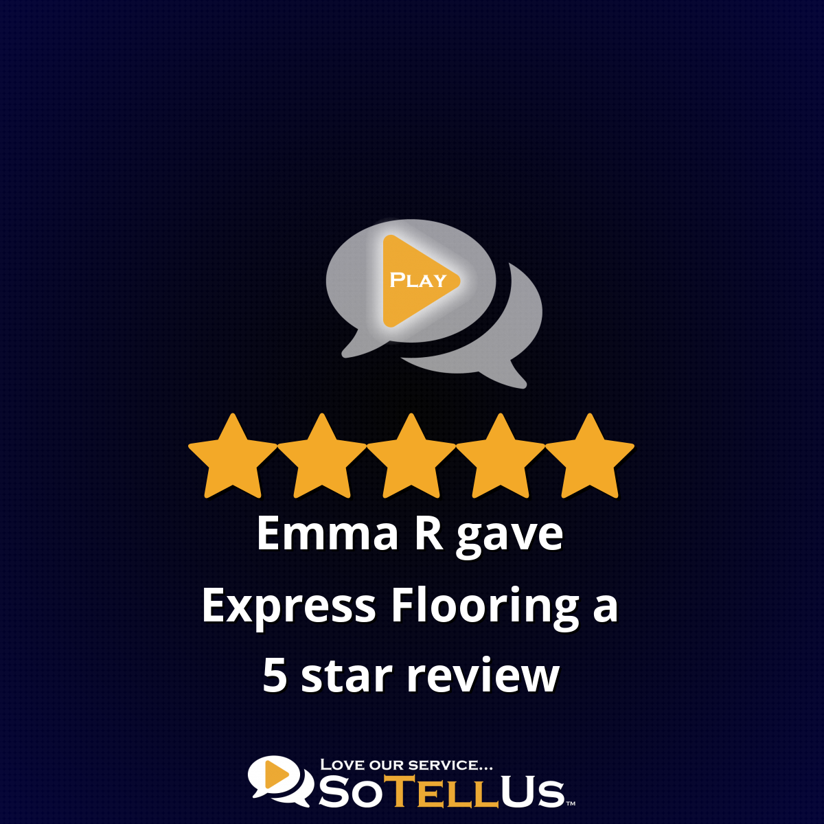 Emma R gave Express Flooring a 5 star review on SoTellUs