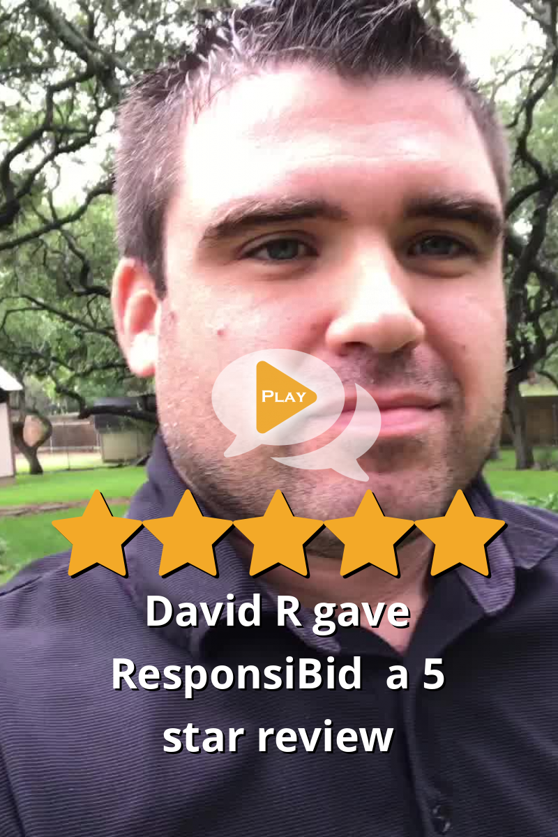 David R Gave ResponsiBid A 5 Star Review On SoTellUs