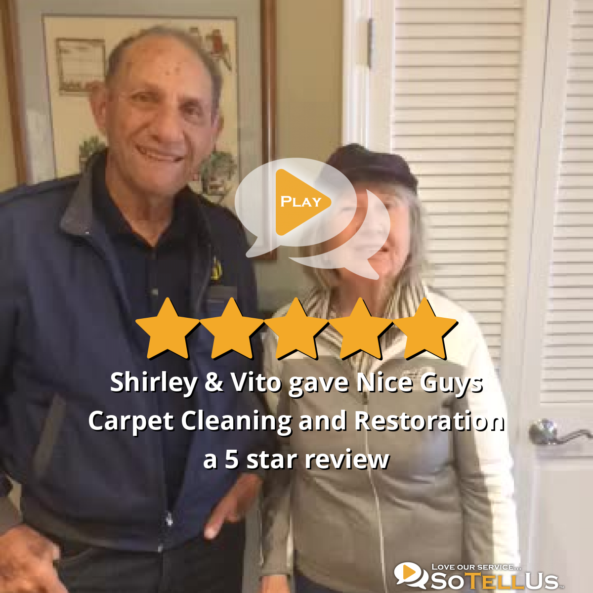 Shirley & Vito A gave Nice Guys Carpet Cleaning and Restoration a 5