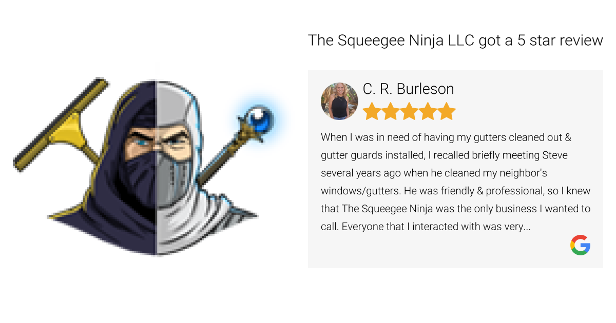 C. R. Burleson gave The Squeegee Ninja LLC a 5 star review on SoTellUs