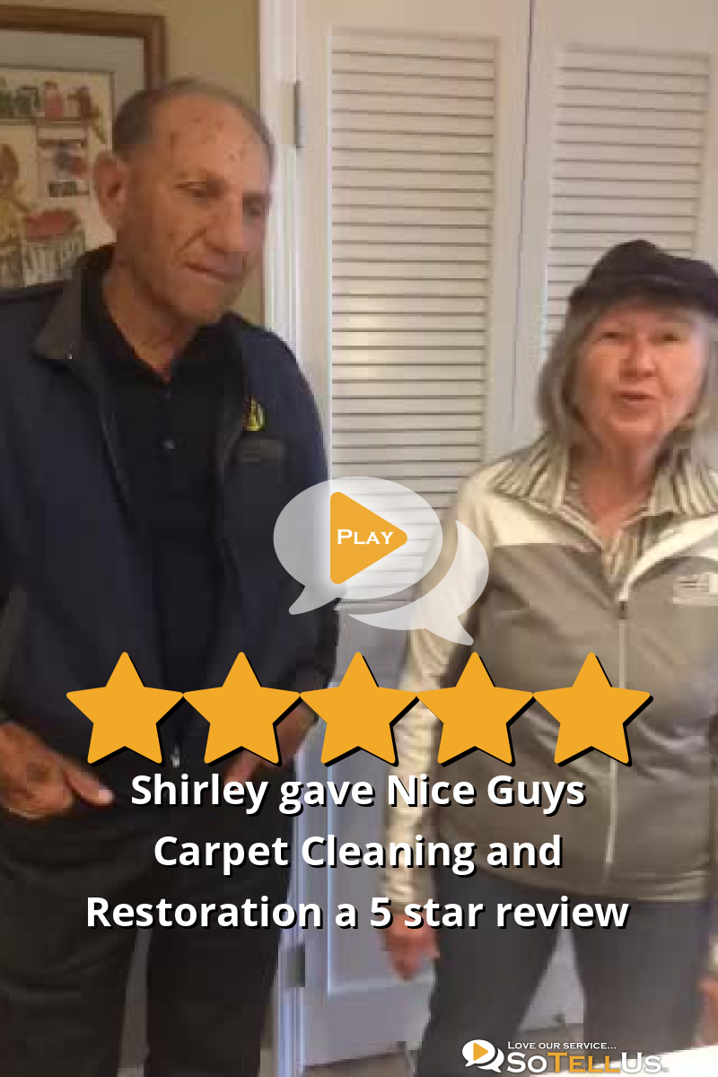 Shirley A gave Nice Guys Carpet Cleaning and Restoration a 5 star